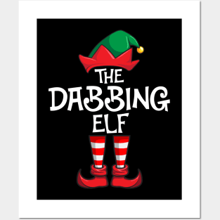 Dabbing Elf Matching Family Christmas Posters and Art